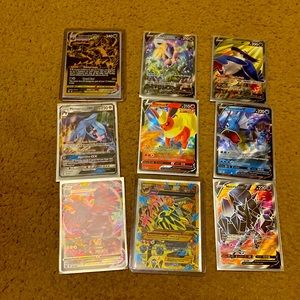 Vmax, GX, Ex, and V Pokémon cards